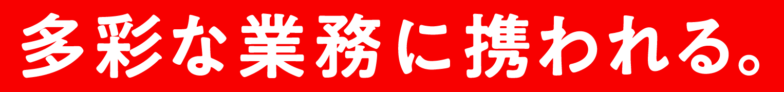 多彩な業務に携われる。